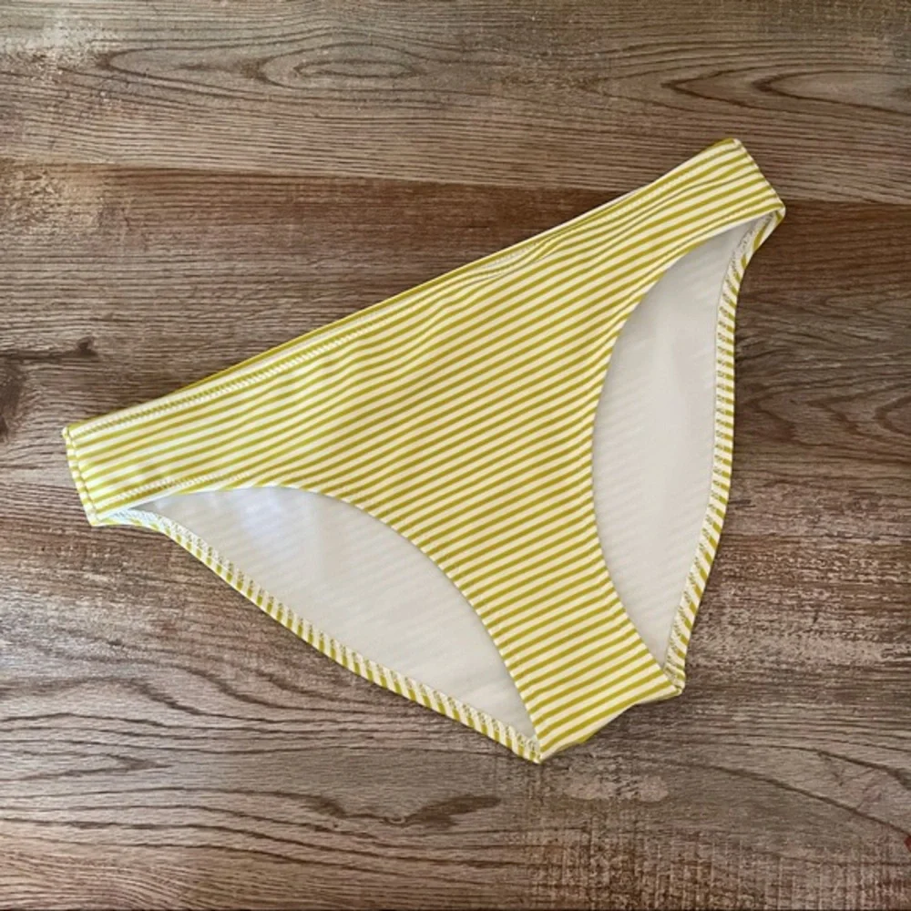 Aerie Mustard Stripe Swim Bikini